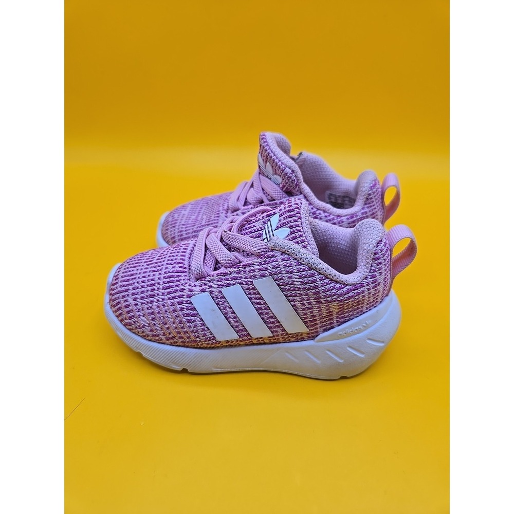 Adidas Swift Run 22 (GW8185) Toddler Size 5K - Pink/White Mesh Running Shoes - Picture 3 of 6